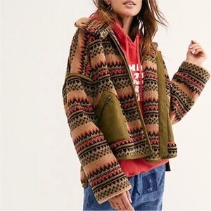 Free People Golden Hour Fleece Dolman Jacket